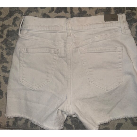 Ariat White denim button fly shorts, boyfriend, high-rise‎ size 26 R - Picture 6 of 7